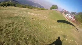 Paragliding Crash at Bunloc, Romania