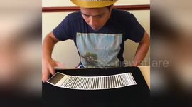 Magician performs 'super cool' card trick