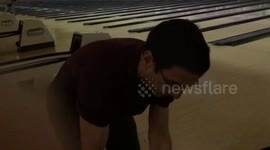 YouTuber attempts hardest shot in bowling