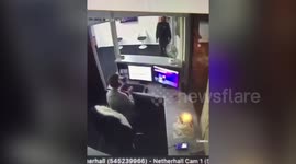 killer clown prankster gets chased out of UK taxi office by brave woman