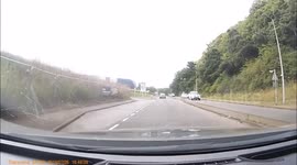 Stevenage crash. Turning right in left lane at roundabout.