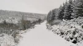 Beautiful snow fall while walking in the sperrins - the beauty of a uk cold spell