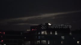 The January Full Moon, known as the Wolf Moon seen over Greenwich