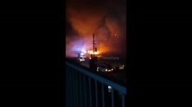 Firecracker blaze at Bulanao Public Market in Tabuk, Philippines