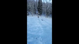 Snow tubing fun ends with a stumble in Beijing, China