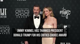 Jimmy Kimmel thanks Donald Trump for his Critics Choice Award