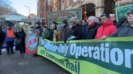 John McDonnell MP threatens industrial action at RMT protest against Driver Only Operation