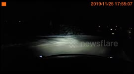 Cars Crash and Slide onto Populated Sidewalk