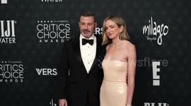 UNCAPTIONED: Jimmy Kimmel thanks Donald Trump for his Critics Choice Award