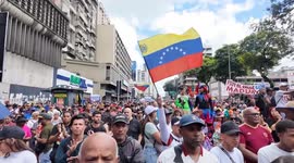 Venezuela: Venezuelans gather in Caracas to protest against U.S. aggression