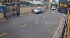 Driver Opens Door Into Oncoming Traffic