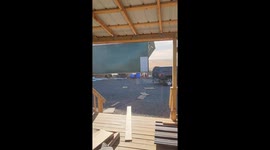 High Winds In Eastern Wyoming Destroy Metal Barn