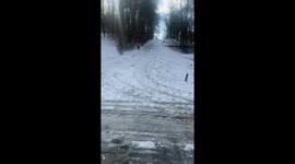 Epic Sledding Crash Slides Man Face Across Snow