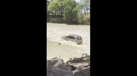 SUV Drives Through Crocodile-Infested Waters at Cahills Crossing