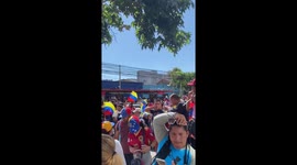 Venezuelan exiles take to the streets in celebration in Santiago, Chile