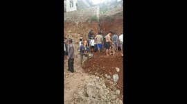 Landslide at football field under construction kills four workers