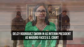 Delcy Rodríguez Sworn In as Interim President as Maduro Faces U.S. Court