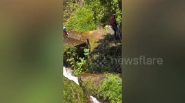 French tourist falls to his death while taking selfie at notorious waterfall on Thai island
