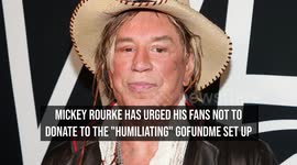 Mickey Rourke denounces 'humiliating' GoFundMe
