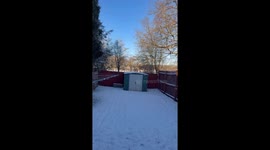 Snow covers garden in Birmingham as cold snap hits UK