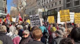 Hundreds protest against US attacks on Venezuela in San Francisco