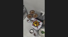 Family celebrate New Year with 'prosperity bowls' for their pets