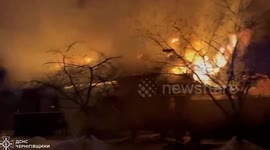 Russian drone strikes damage residential area in Chernihiv region, Ukraine says