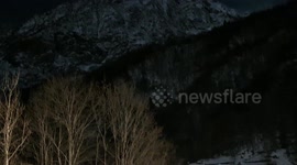 Torchlight skiers descend Monte Rosa to welcome New Year in Italy