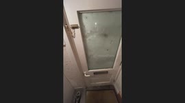 Scottish family wakes to find holiday home buried in snow