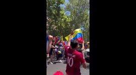 Venezuelan expatriates celebrate Maduro capture in Santiago, Chile
