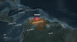 MOTION GRAPHICS - Explosions heard in Venezuela’s capital amid US tensions: Reports