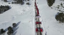 DRONE: People in Türkiye gather at Allahuekber Mountains to commemorate martyrs of Sarikamis (2)