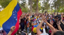 Venezuelans in Peru celebrate US operation against Maduro