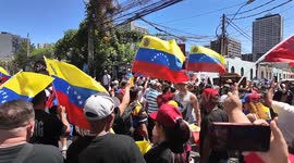 Venezuelans in Chile celebrate US operation against Maduro