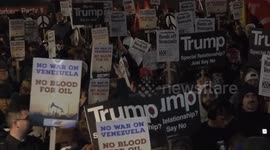 Protesters rally in London against US action in Venezuela