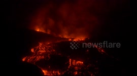 Mt. Etna volcano continues activity with new fissure and lava flow