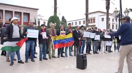 Protesters gather in Rabat against US intervention in Venezuela