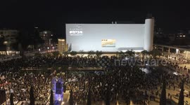DRONE - Israelis protest for judicial reform in Tel Aviv