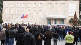 Hundreds stage anti-government protest in Albania’s capital Tirana