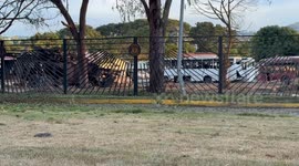 Visible damage at La Carlota air base after explosions in Caracas