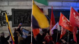 Protesters in Paris denounce US strikes on Venezuela