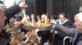 Orthodox Christians in Skopje mark Christmas Eve service