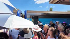 Elvis Express arrives in Parkes, NSW, Australia