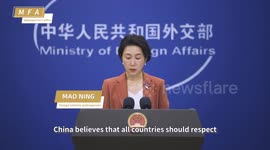 'No country should act as the world’s police or judge' China’s foreign ministry says