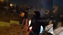 Iran: Protesters Burn Iranian Flag in Fooladshahr