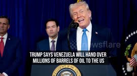 Trump Says Venezuela Will Hand Over Millions of Barrels of Oil to the US