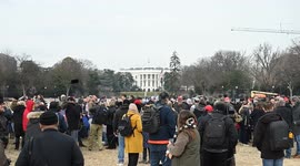 Demonstrators march in Washington DC on fifth anniversary of US Capitol riot