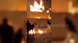 Iran: Government Buildings Set Ablaze During Protests in Iran