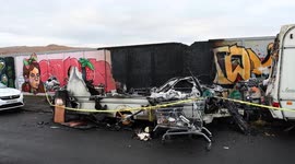 Caravan in 'Britain's van-dweller capital' burned down in arson attack