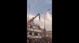 Man Risks Life on Crane to Rescue Trapped Bird in Amritsar